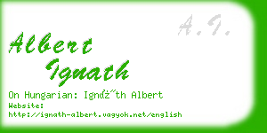 albert ignath business card